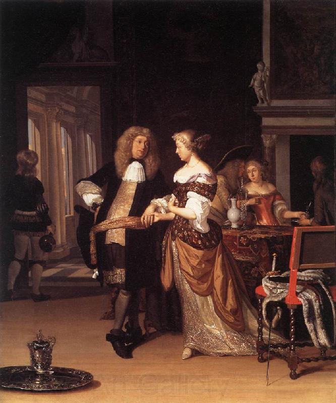 NEER, Eglon van der Elegant Couple in an Interior sh